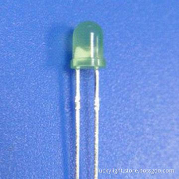 3mm Round Standard T-1 Type LED Lamp, Yellow Green, with 570nm Wavelength, 80 Degrees Viewing Angle